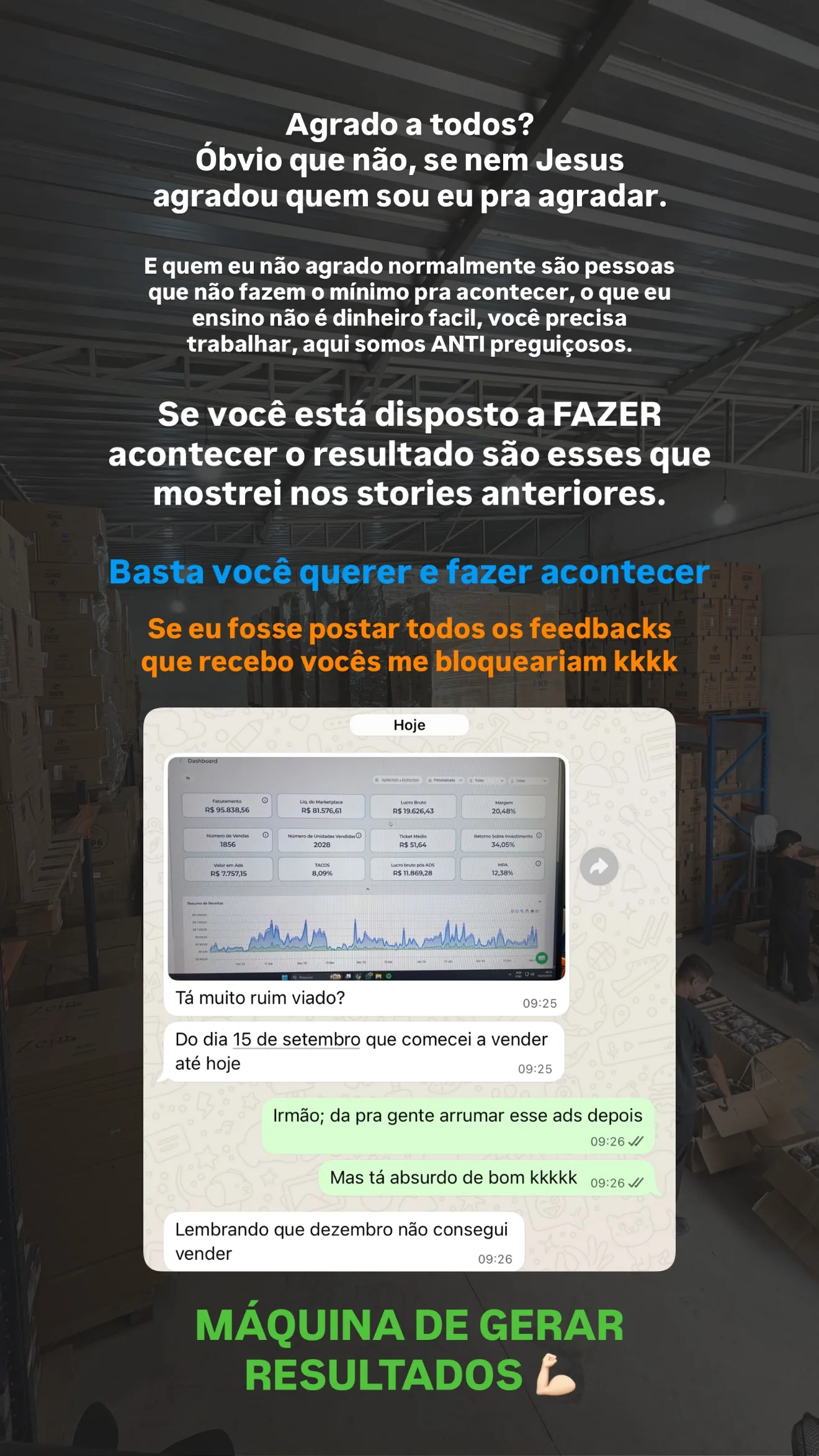 Relato de mentorado sobre destrave da operação